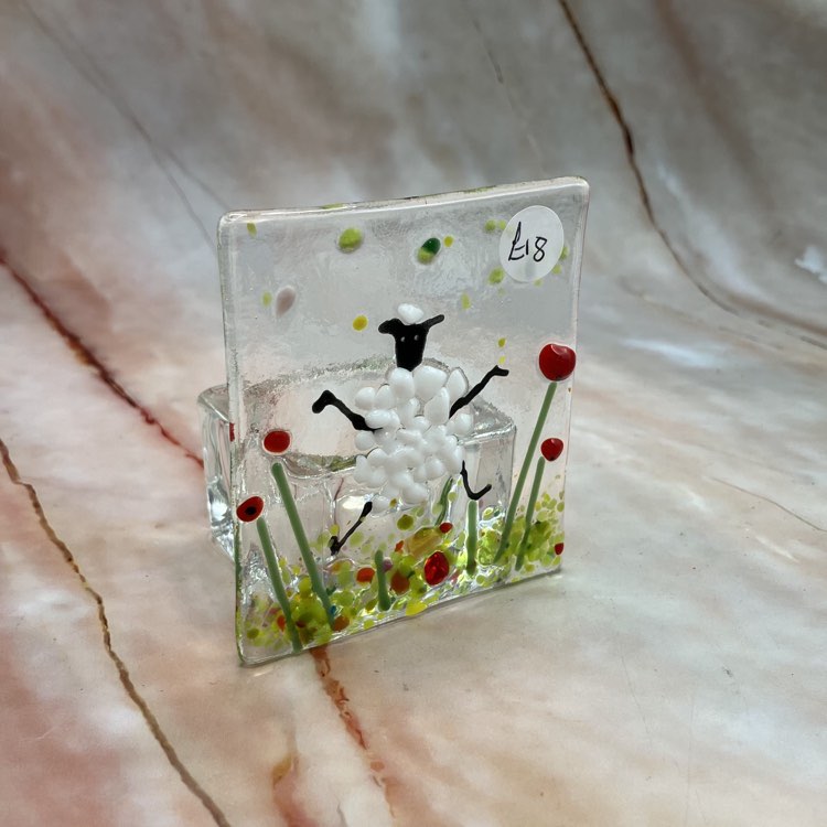 Sheep Tealight Holders | Fused Glass