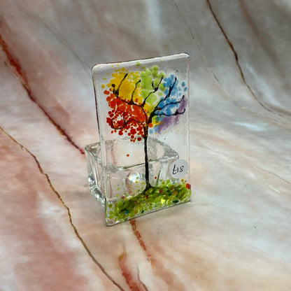 Tree Tealight Holders | Fused Glass | 2 Designs