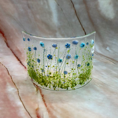Wildflower Meadows | Fused Glass | Freestanding Curve