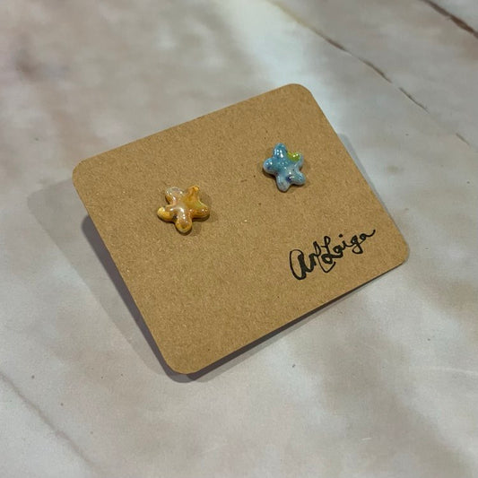 Handmade Ceramic Stud Earrings | Flower Collection