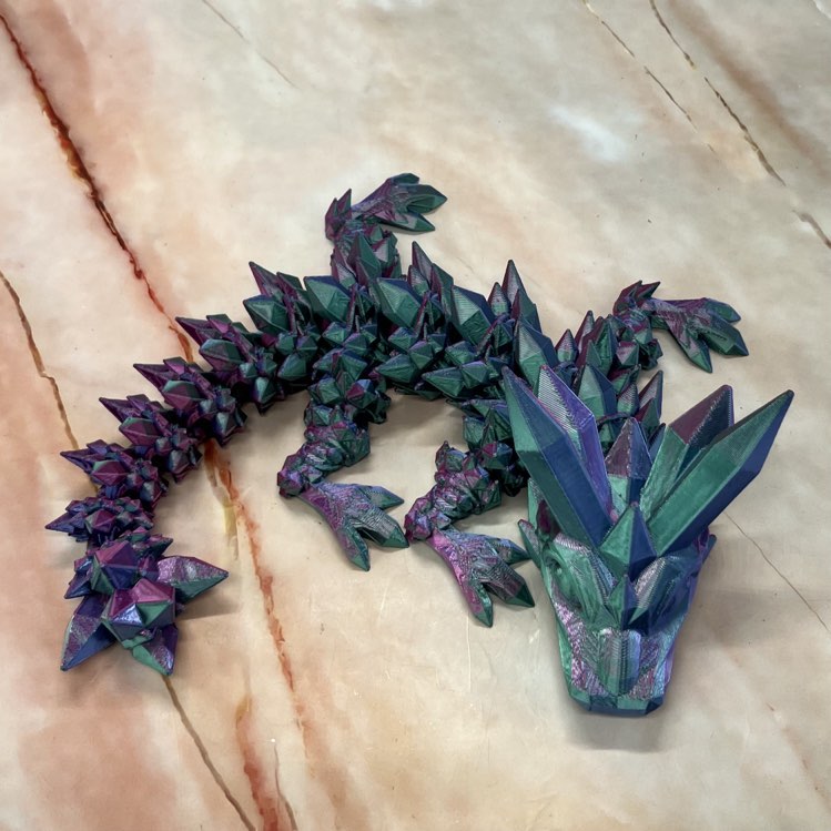 3D Printed Crystal Dragons  | 2 Sizes | Various Colours