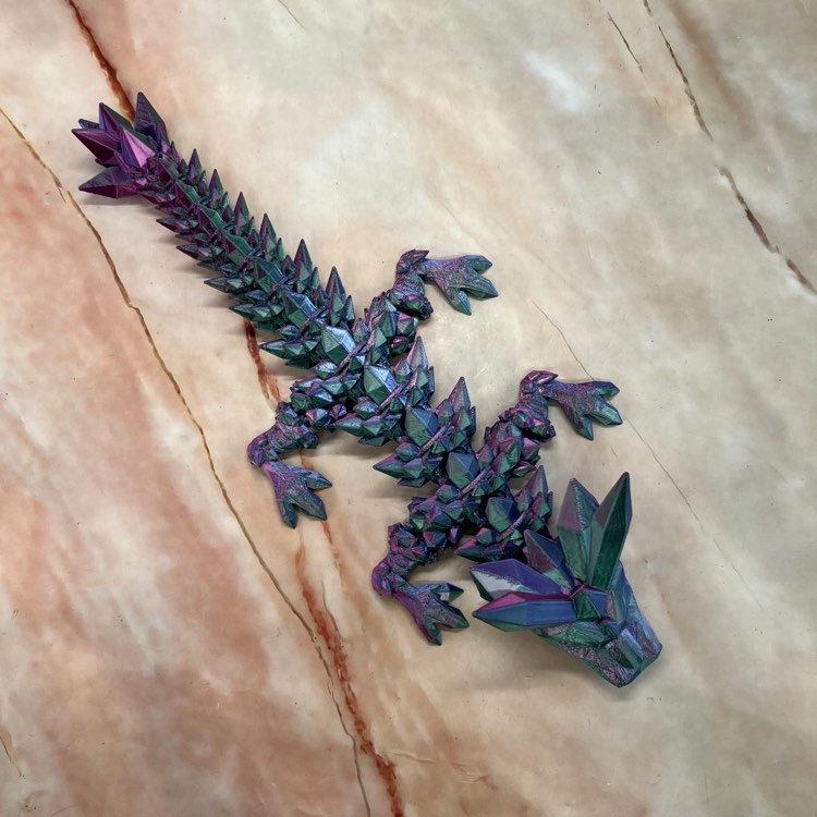 3D Printed Crystal Dragons  | 2 Sizes | Various Colours