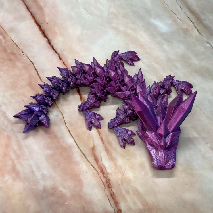 3D Printed Crystal Dragons  | 2 Sizes | Various Colours