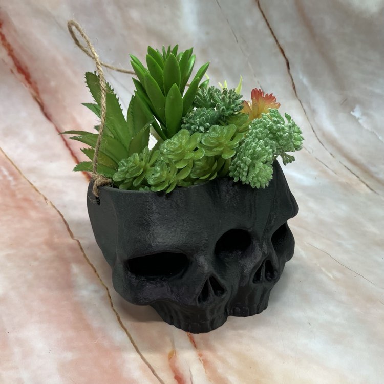 3D Printed Skull Plant Pots | Various Colours