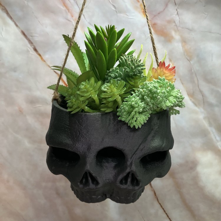 3D Printed Skull Plant Pots | Various Colours