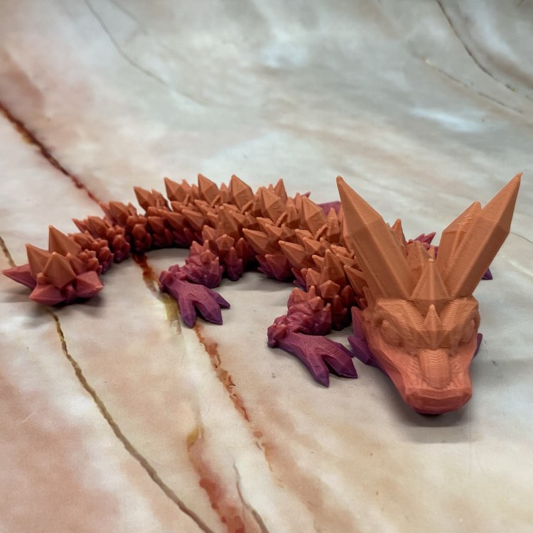 3D Printed Crystal Dragons  | 2 Sizes | Various Colours