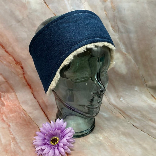 Denim Head Warmers | Fleece Lined