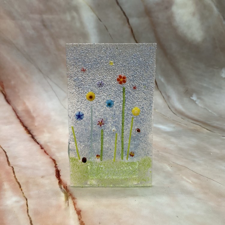 Wildflower Tealight Holders| Fused Glass