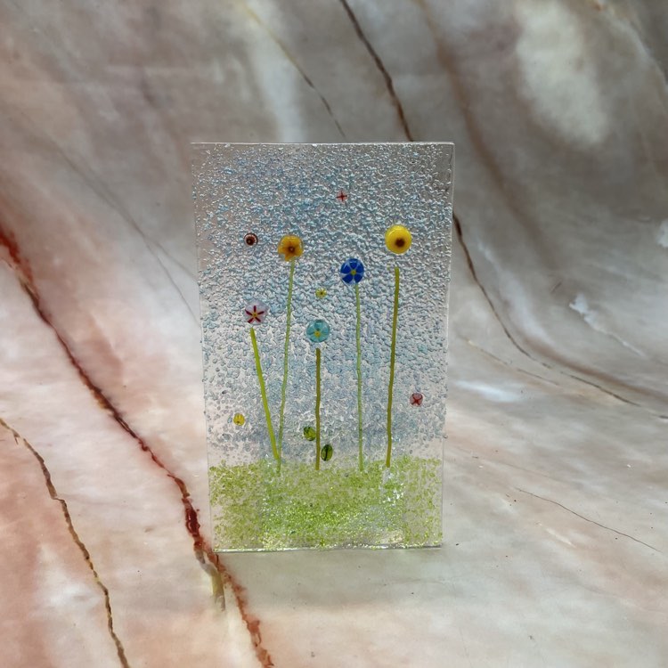 Wildflower Tealight Holders| Fused Glass