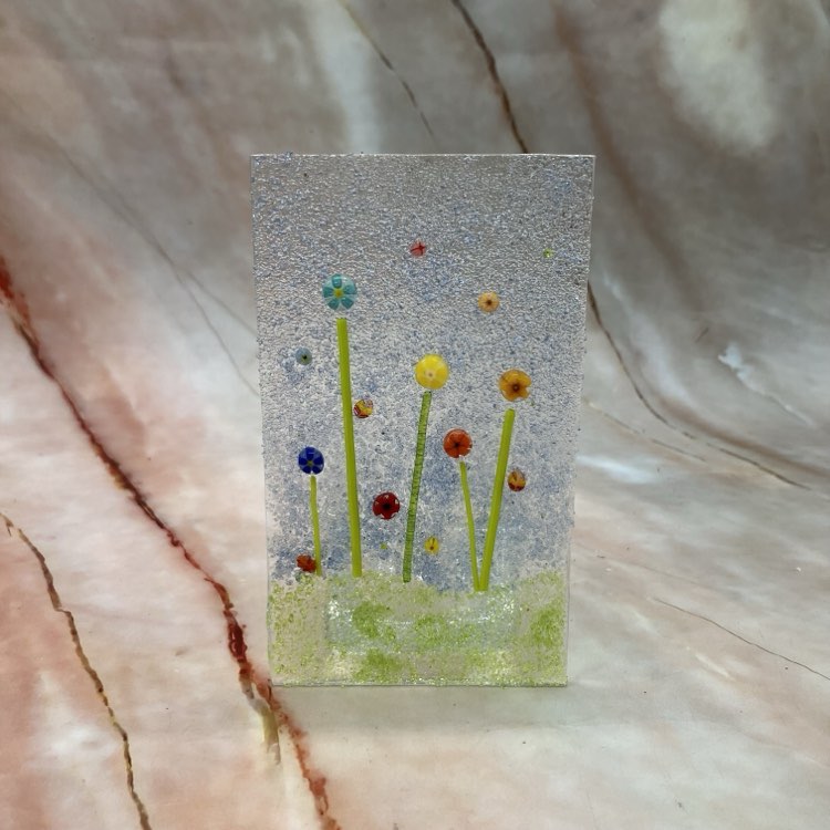 Wildflower Tealight Holders| Fused Glass