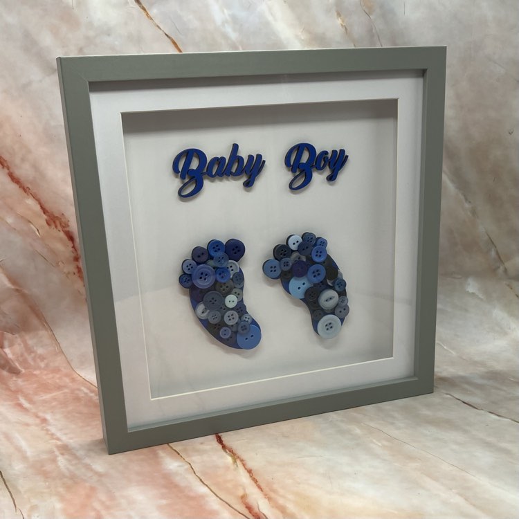 Handmade New Baby Button Pictures | 2 Designs