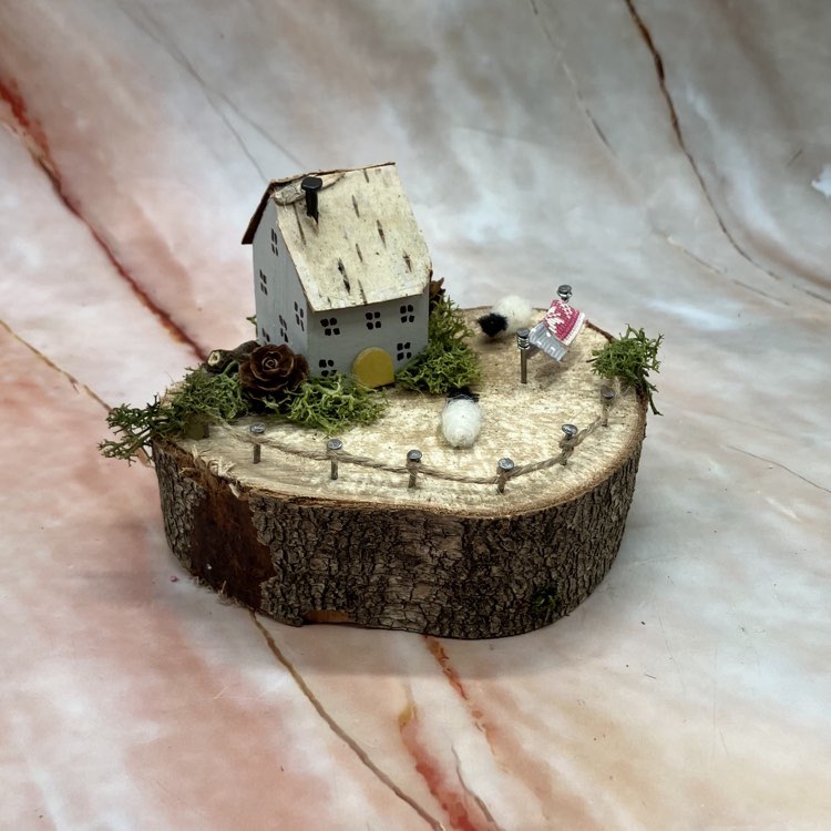 Handmade Small Wooden Country Cottages | Houses with Sheep