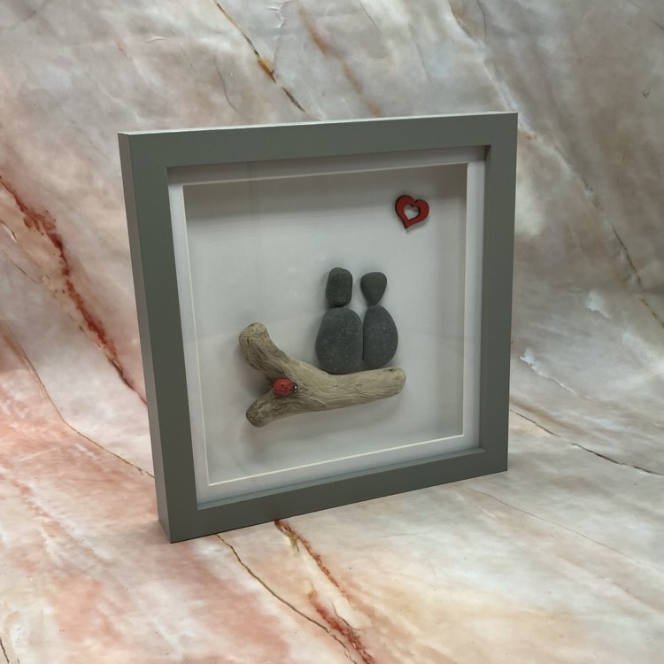 Handmade Pebble Family Art Pictures | Various Designs