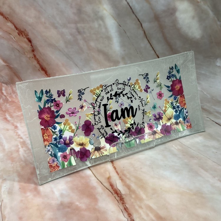 Decoupage Glass Decorative Trays | Friendship & Affirmation Collection