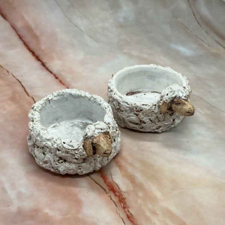 Ceramic Sheep Tealight Holders | 2 Designs