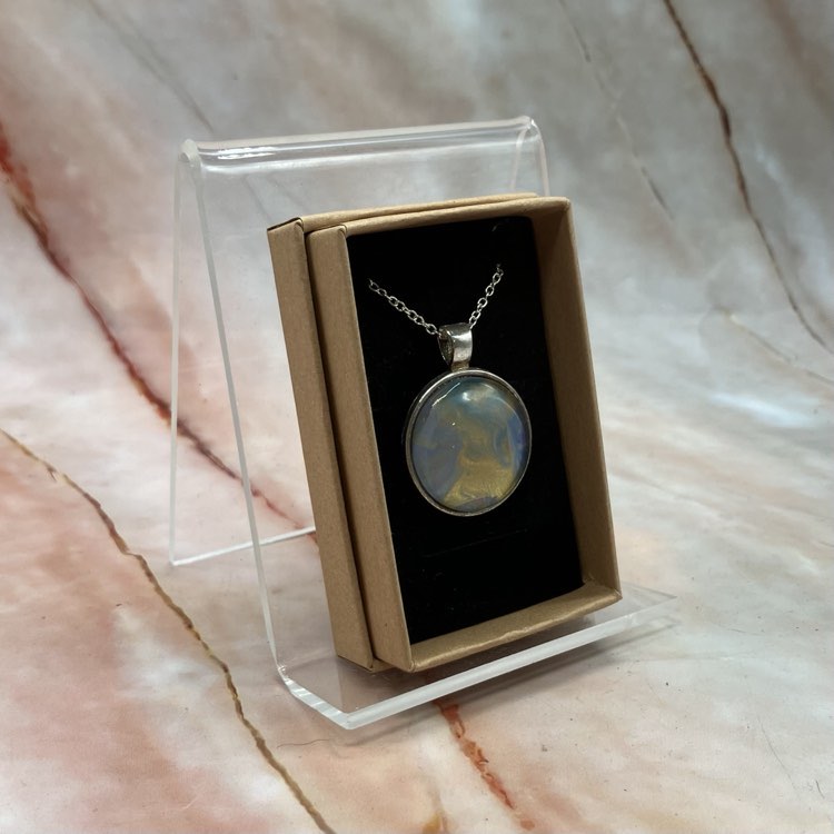 Hand Poured Resin Pendants | Silver Plated Chain