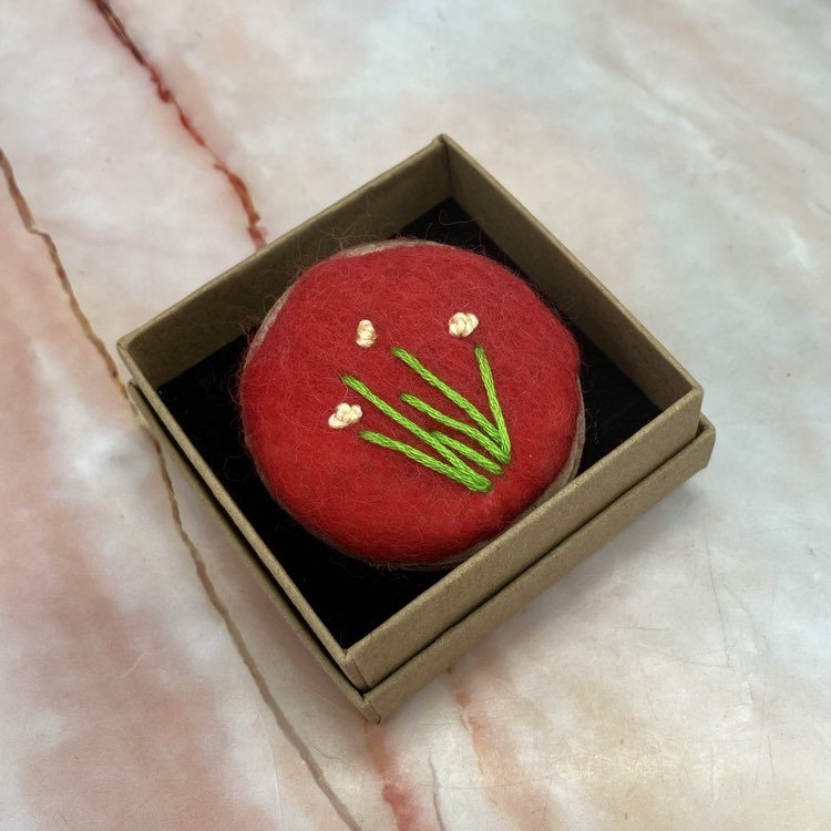 Handmade Wet Needle Felting & Regular Felted Flower Brooches | Various Colours & Designs