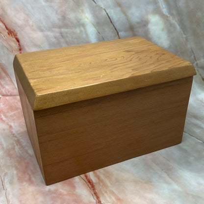 Cedar Wood Box with Hinged Lid