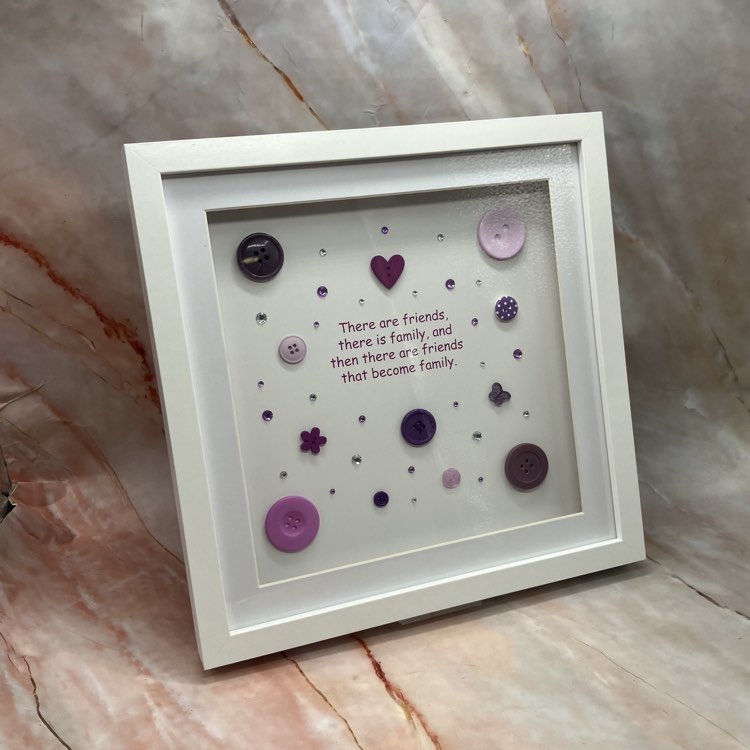 Handmade Sentimental Button Quote Pictures | Various Designs