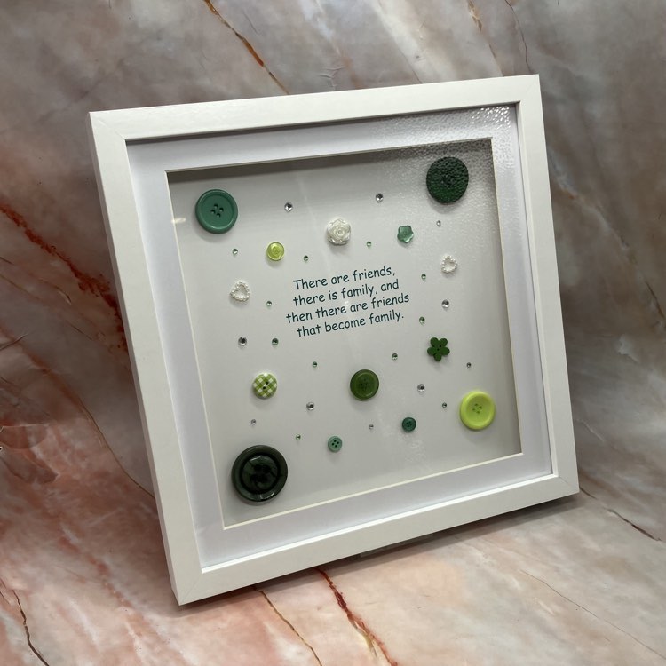 Handmade Sentimental Button Quote Pictures | Various Designs