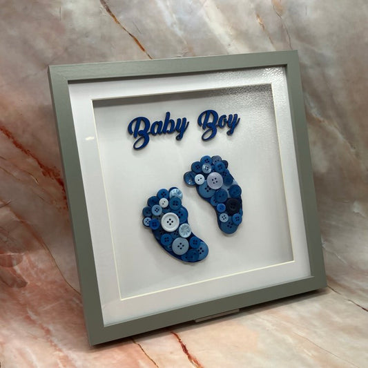 Handmade New Baby Button Pictures | 2 Designs