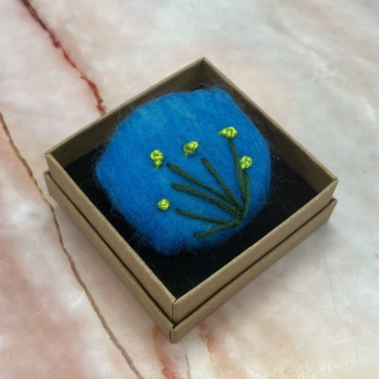 Handmade Wet Needle Felting & Regular Felted Flower Brooches | Various Colours & Designs