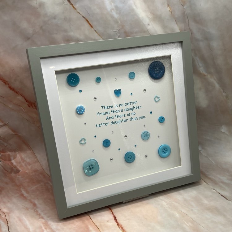 Handmade Sentimental Button Quote Pictures | Various Designs