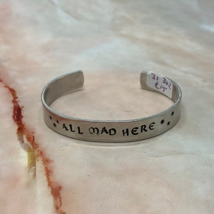 Hand-Stamped Aluminium Cuff Bracelets