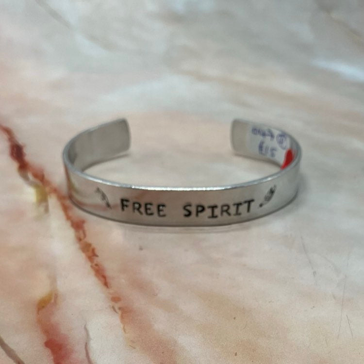 Hand-Stamped Aluminium Cuff Bracelets